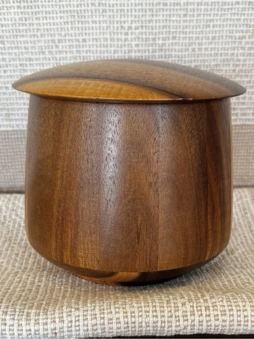 Wooden Coffee Storage Jar Container With Lid 5” Acacia Airtight Canister Wood